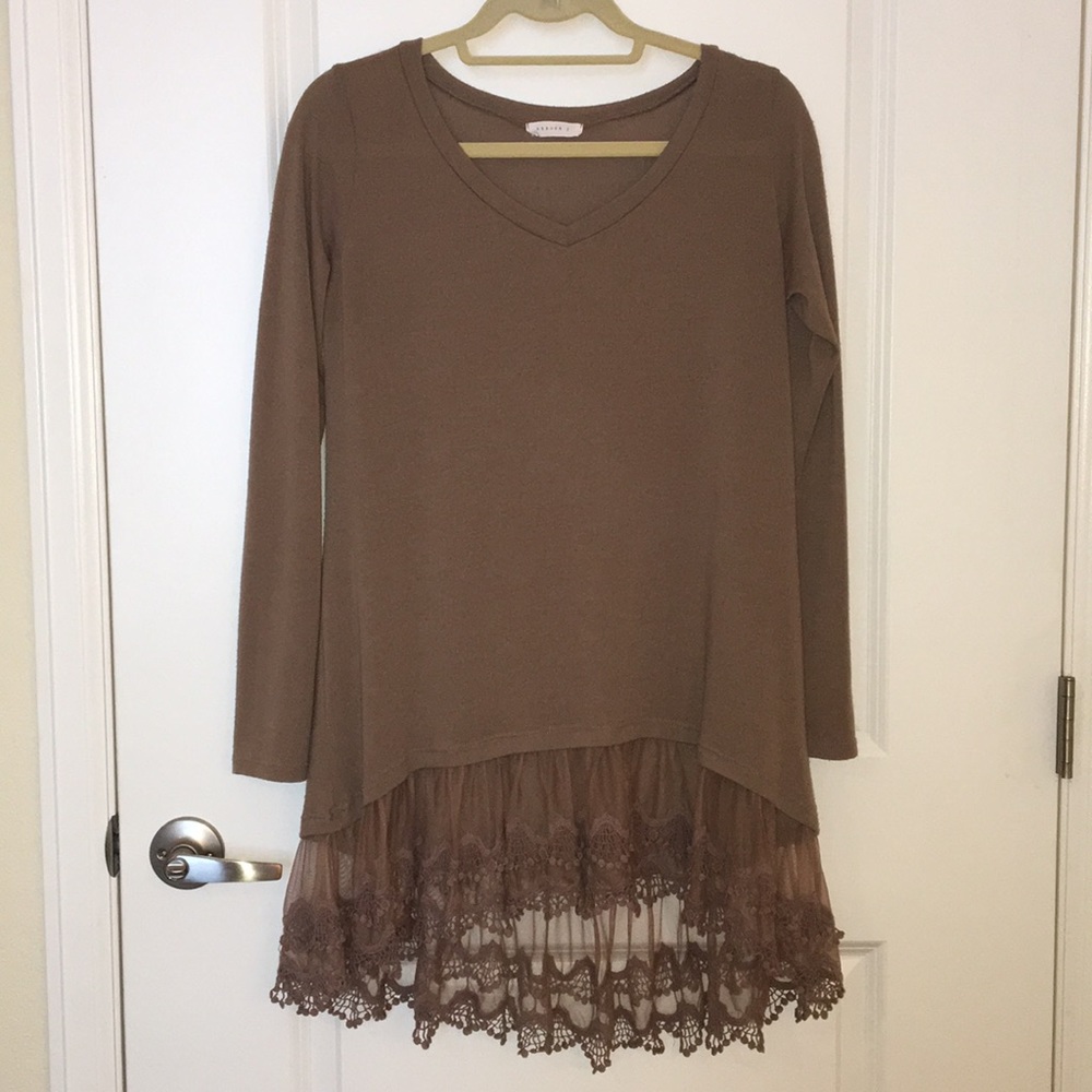 Reborn J Sweater with Lace Trim